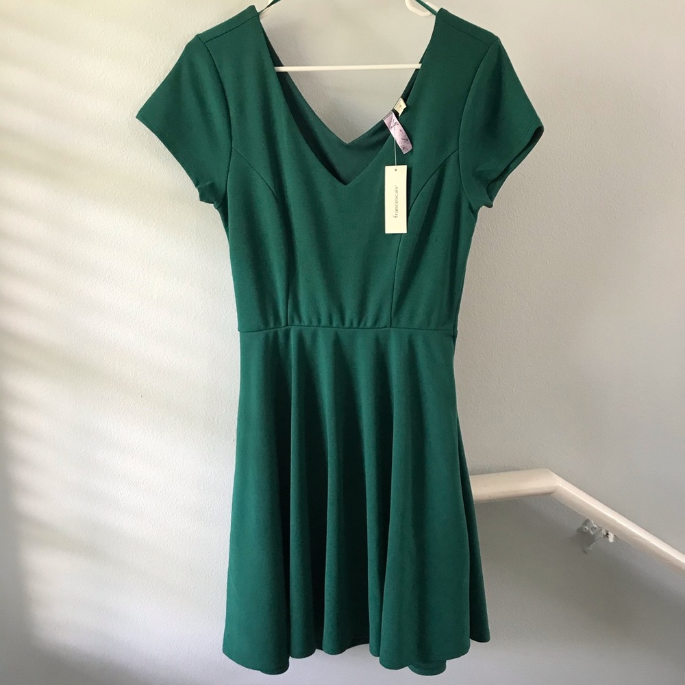 Green Open Back Dress - Francescas